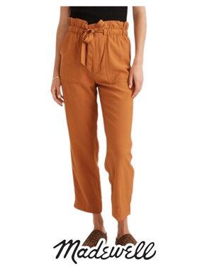Madewell | Dunaway Paperbag Cropped Pants Golden Pecan - Size S